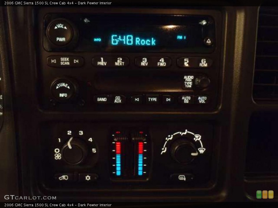 Dark Pewter Interior Controls for the 2006 GMC Sierra 1500 SL Crew Cab 4x4 #41750000