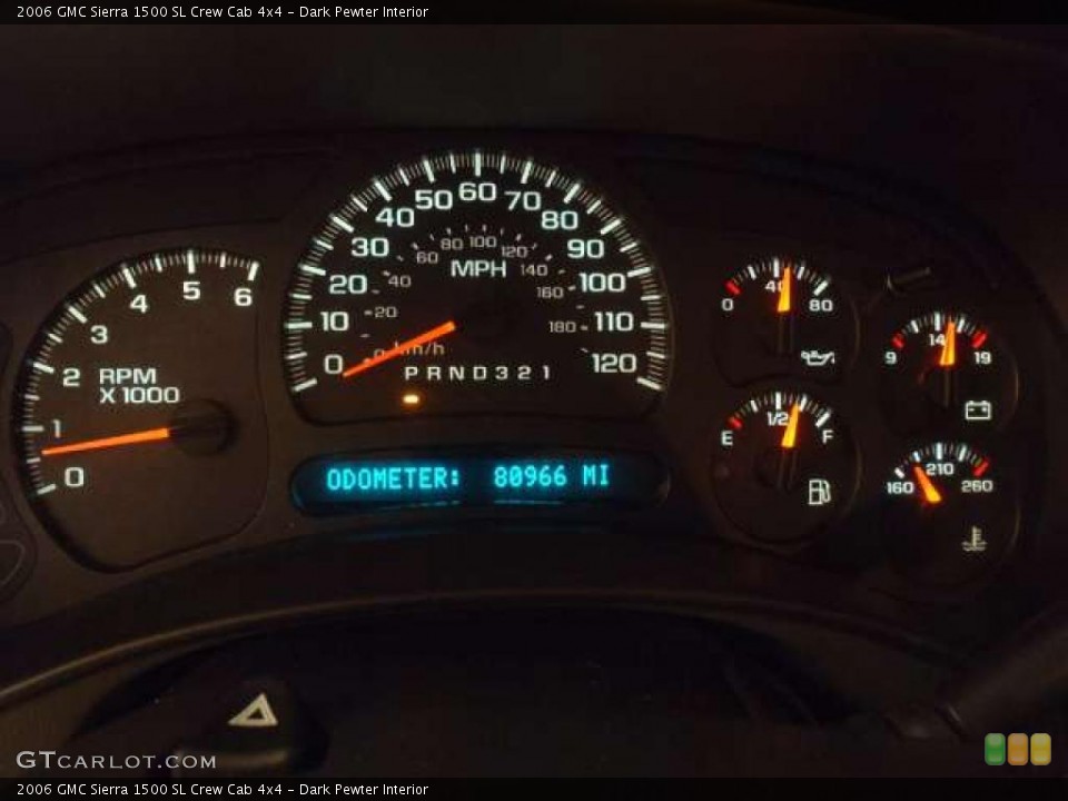 Dark Pewter Interior Gauges for the 2006 GMC Sierra 1500 SL Crew Cab 4x4 #41750012