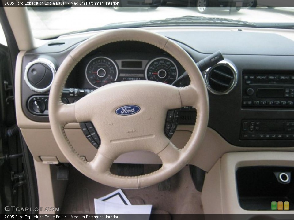 Medium Parchment Interior Steering Wheel for the 2005 Ford Expedition Eddie Bauer #41750540