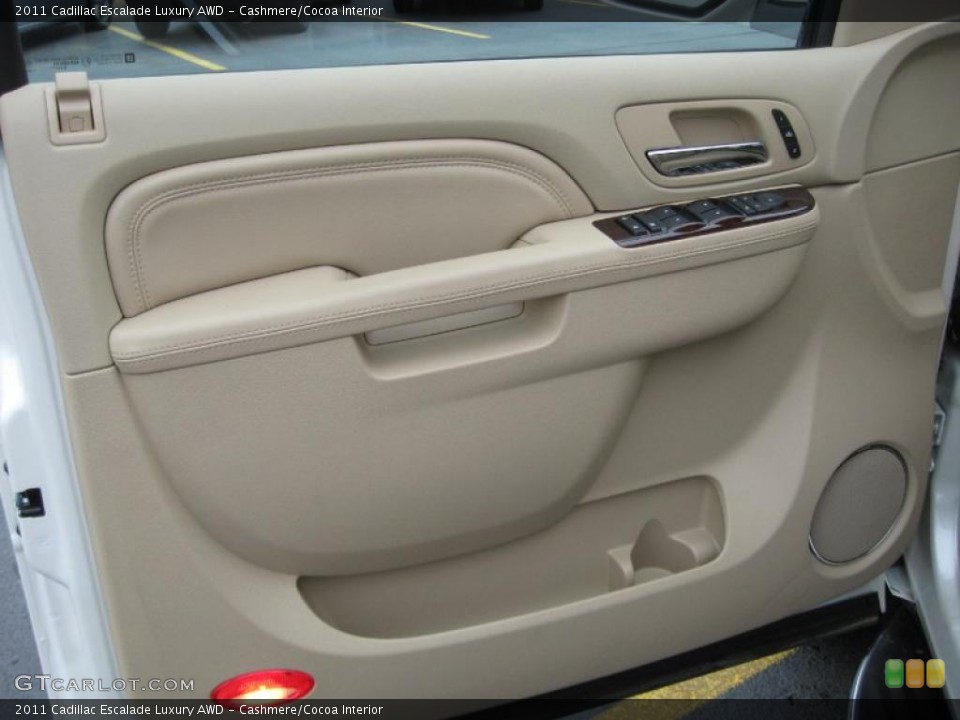 Cashmere/Cocoa Interior Door Panel for the 2011 Cadillac Escalade Luxury AWD #41753844