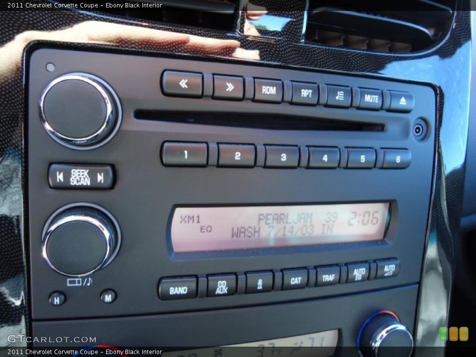 Ebony Black Interior Controls for the 2011 Chevrolet Corvette Coupe #41756280