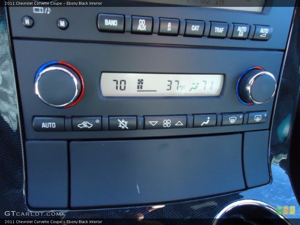 Ebony Black Interior Controls for the 2011 Chevrolet Corvette Coupe #41756296