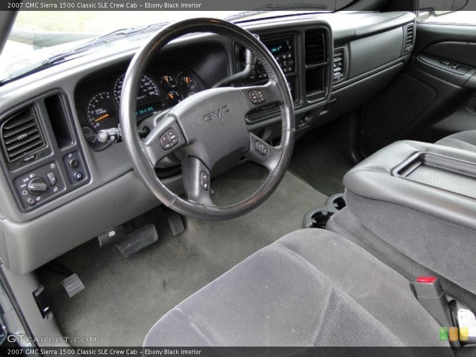Ebony Black Interior Prime Interior for the 2007 GMC Sierra 1500 Classic SLE Crew Cab #41759385