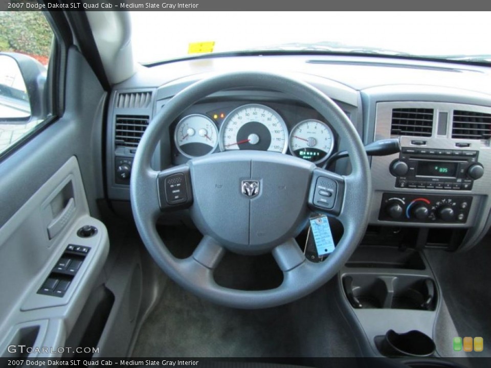 Medium Slate Gray Interior Steering Wheel for the 2007 Dodge Dakota SLT Quad Cab #41762069
