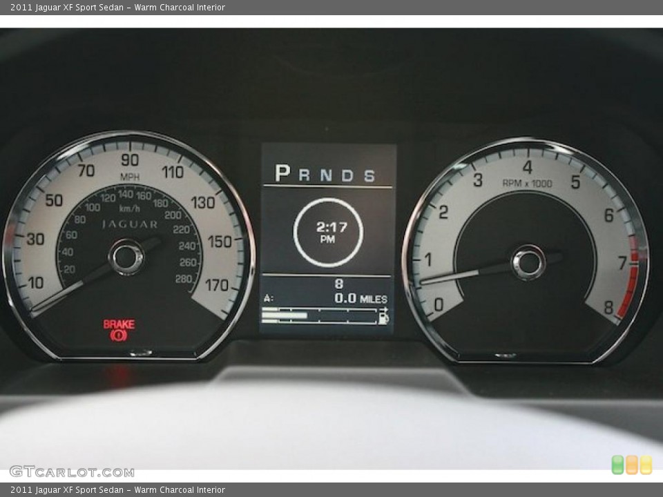 Warm Charcoal Interior Gauges for the 2011 Jaguar XF Sport Sedan #41763037