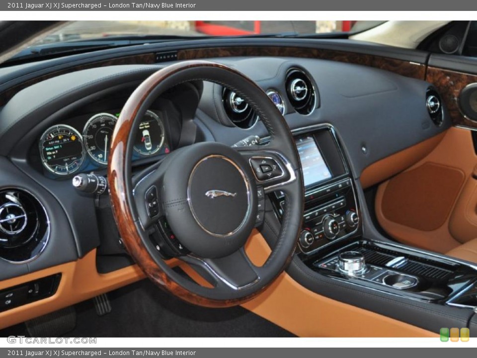 London Tan/Navy Blue Interior Photo for the 2011 Jaguar XJ XJ Supercharged #41769041