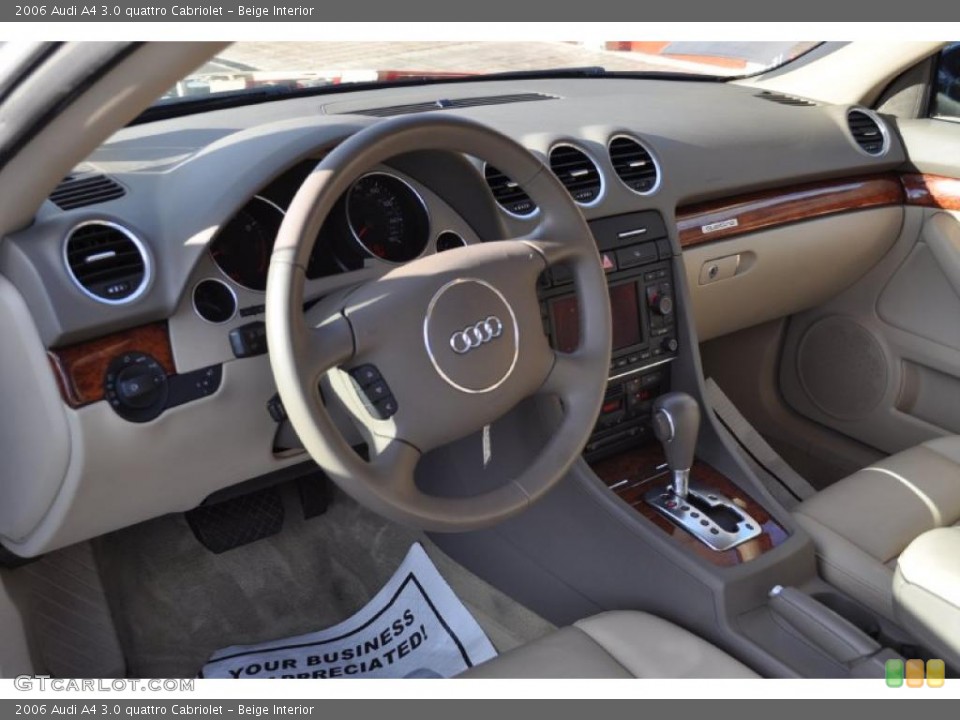 Beige Interior Prime Interior for the 2006 Audi A4 3.0 quattro Cabriolet #41769825