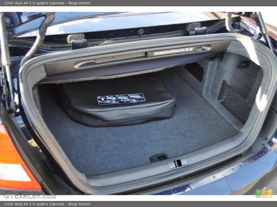 Beige Interior Trunk for the 2006 Audi A4 3.0 quattro Cabriolet #41769877