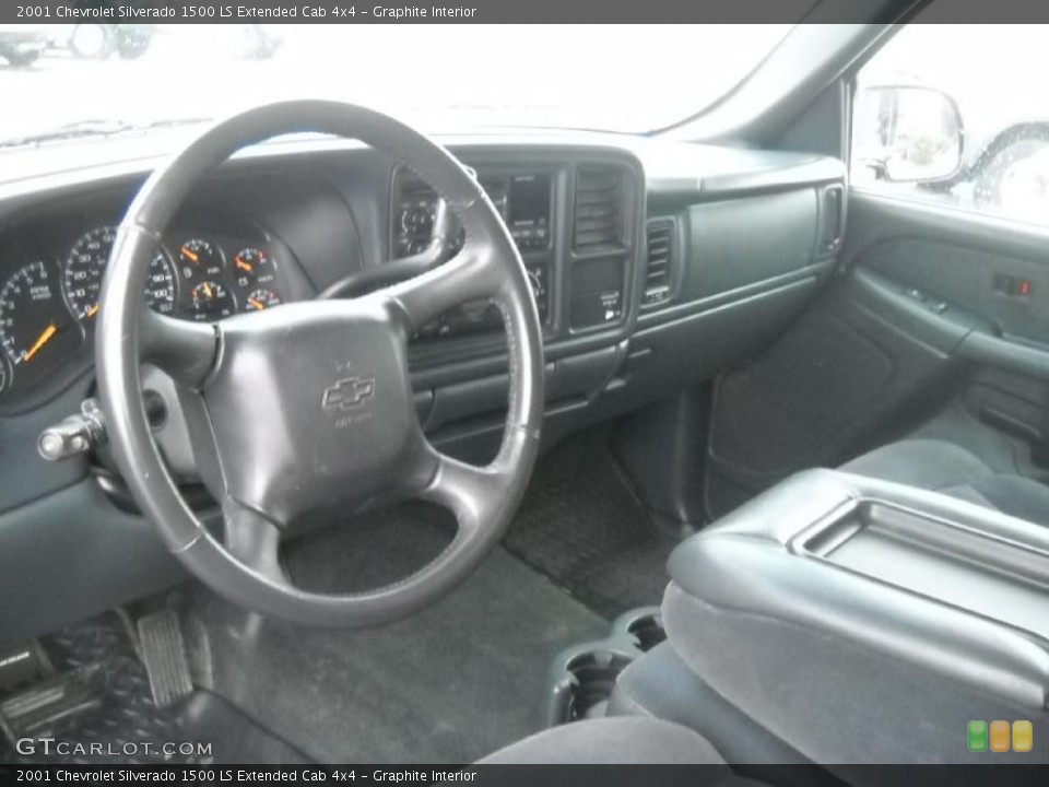 Graphite Interior Prime Interior for the 2001 Chevrolet Silverado 1500 LS Extended Cab 4x4 #41771089