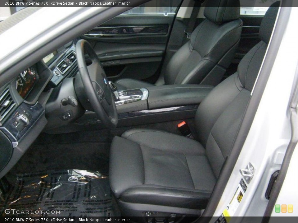 Black Nappa Leather Interior Photo for the 2010 BMW 7 Series 750i xDrive Sedan #41774701