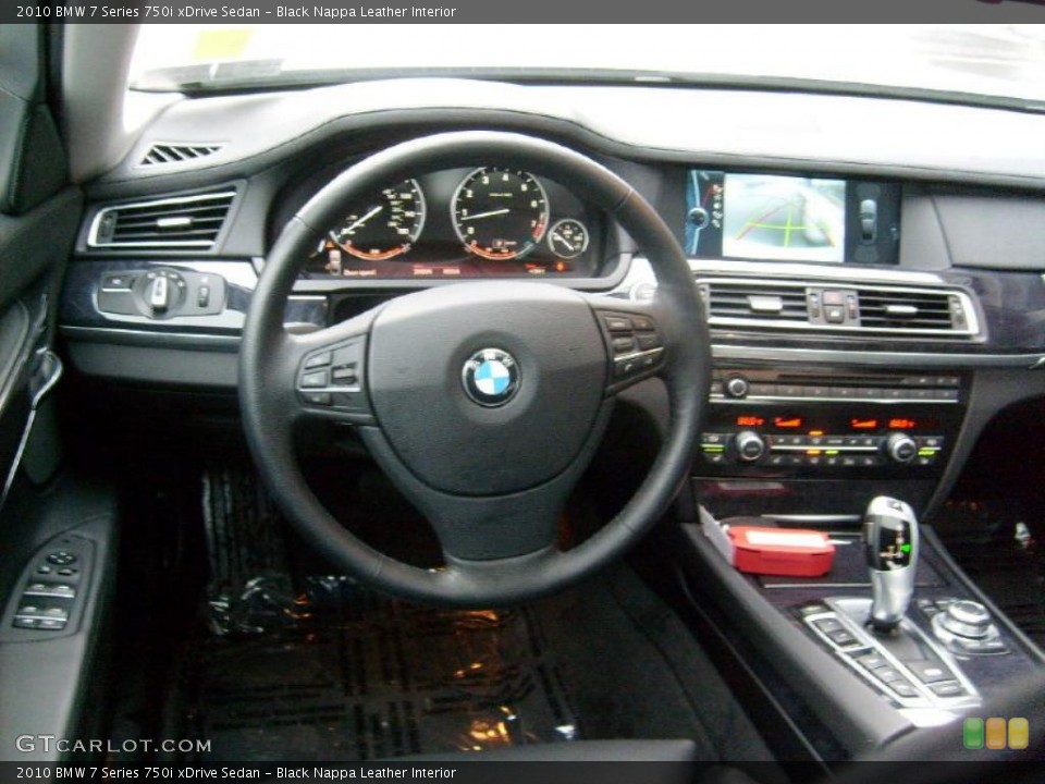Black Nappa Leather Interior Dashboard for the 2010 BMW 7 Series 750i xDrive Sedan #41774765