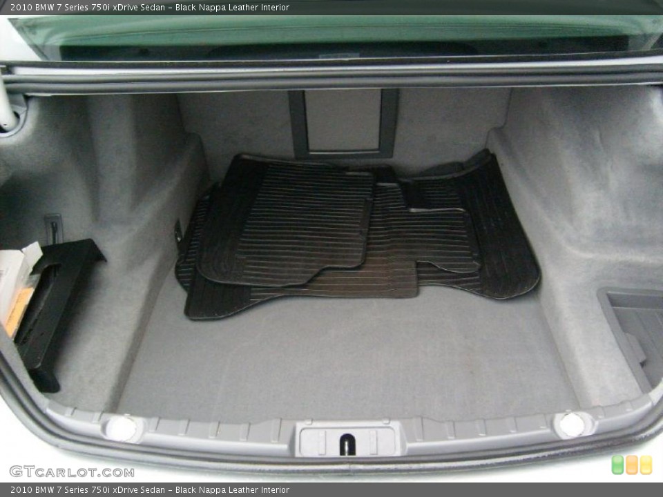 Black Nappa Leather Interior Trunk for the 2010 BMW 7 Series 750i xDrive Sedan #41774797