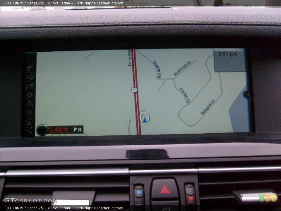 Black Nappa Leather Interior Navigation for the 2010 BMW 7 Series 750i xDrive Sedan #41774857