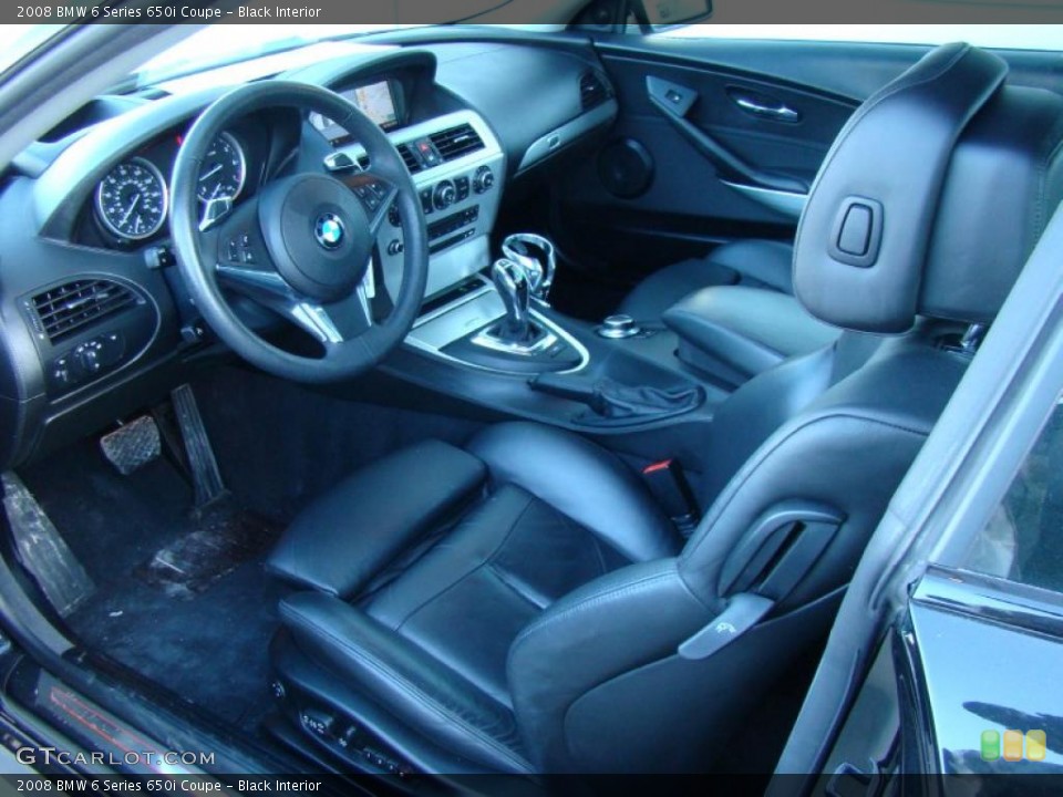 Black Interior Prime Interior for the 2008 BMW 6 Series 650i Coupe #41776753