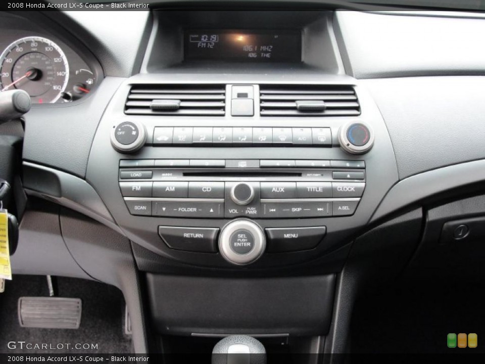Black Interior Controls for the 2008 Honda Accord LX-S Coupe #41777225