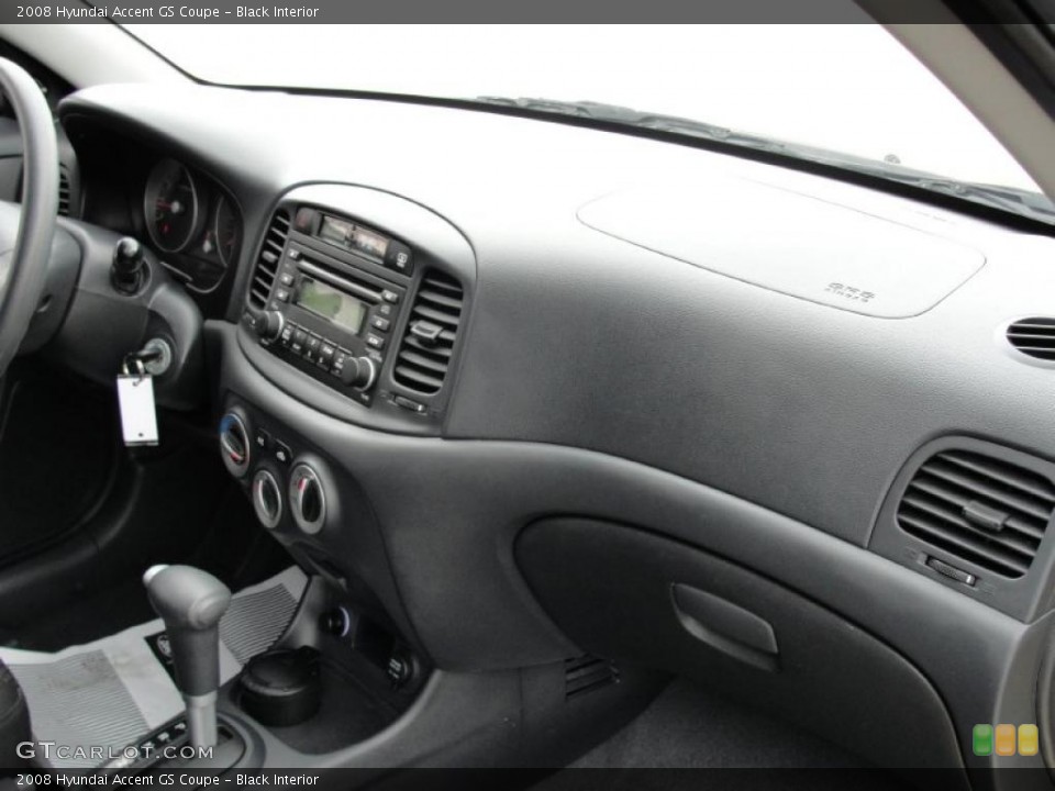 Black Interior Dashboard for the 2008 Hyundai Accent GS Coupe #41777709