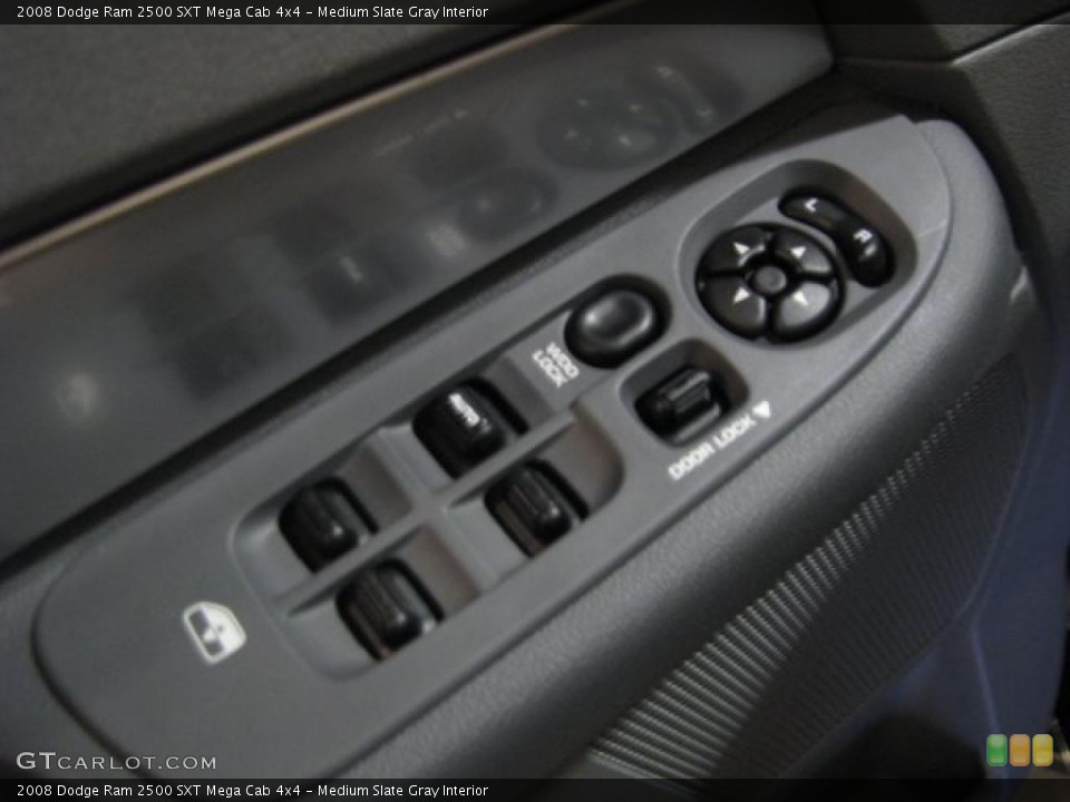 Medium Slate Gray Interior Controls for the 2008 Dodge Ram 2500 SXT Mega Cab 4x4 #41777981