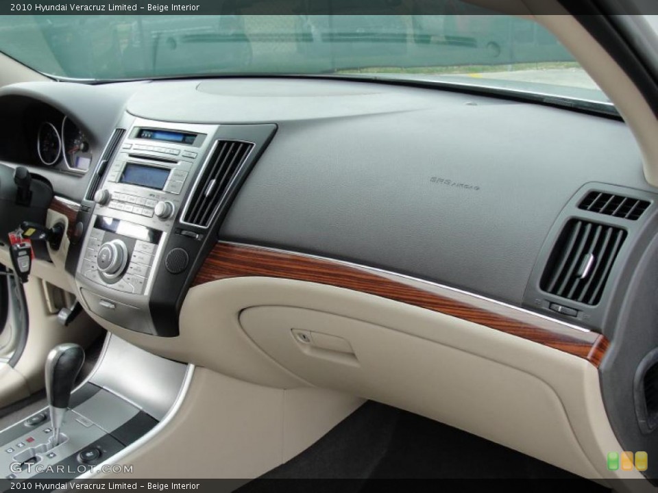 Beige Interior Dashboard for the 2010 Hyundai Veracruz Limited #41779685