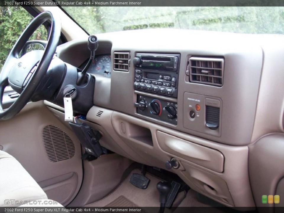 Medium Parchment Interior Dashboard for the 2002 Ford F250 Super Duty XLT Regular Cab 4x4 #41781325