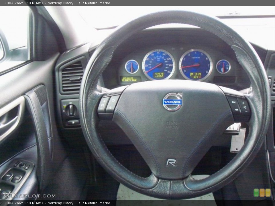 Nordkap Black/Blue R Metallic Interior Steering Wheel for the 2004 Volvo S60 R AWD #41783945