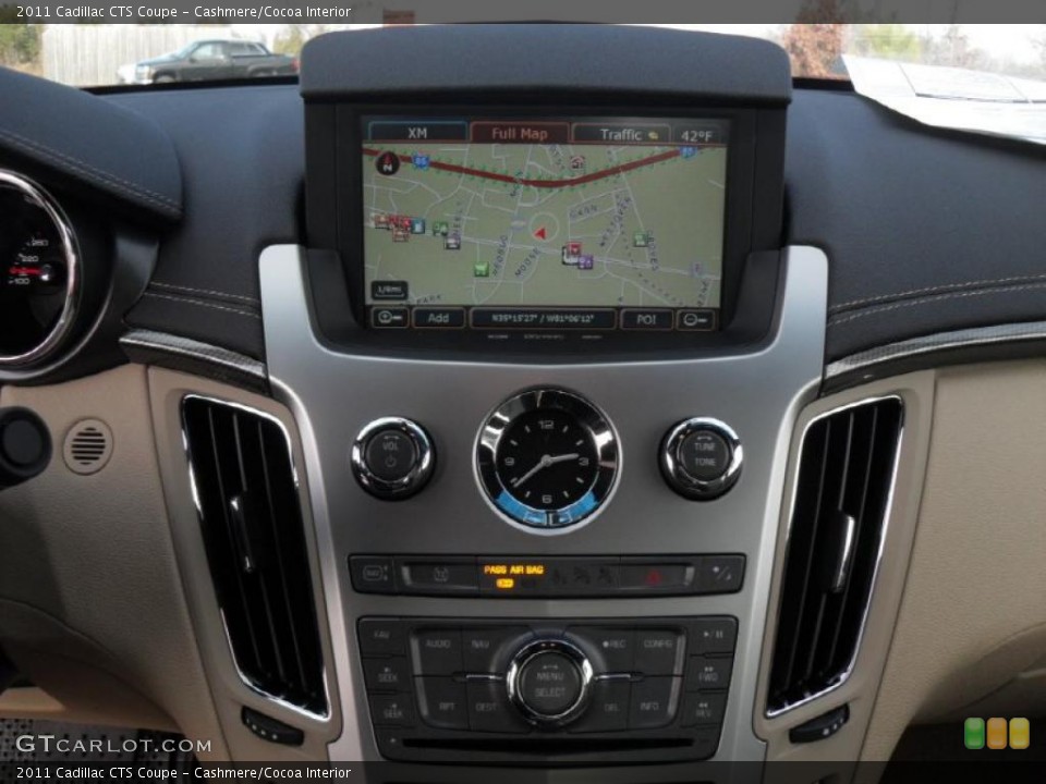 Cashmere/Cocoa Interior Navigation for the 2011 Cadillac CTS Coupe #41787413