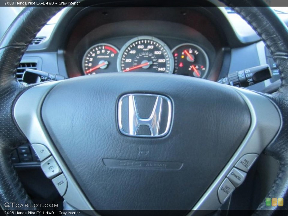 Gray Interior Steering Wheel for the 2008 Honda Pilot EX-L 4WD #41789489