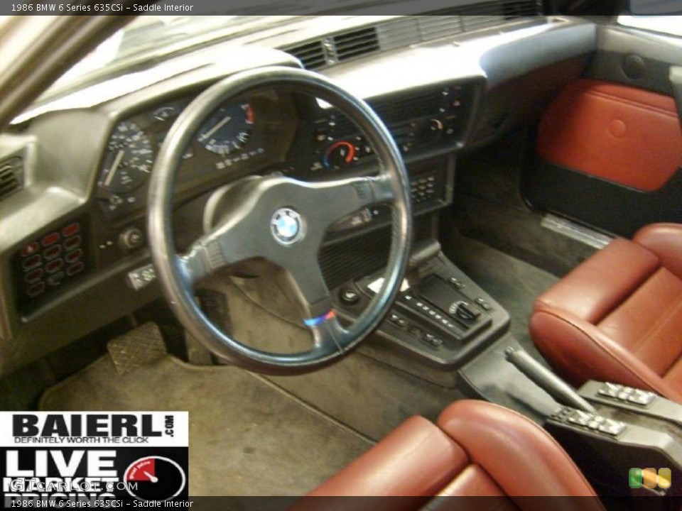 Saddle Interior Prime Interior for the 1986 BMW 6 Series 635CSi #41798823