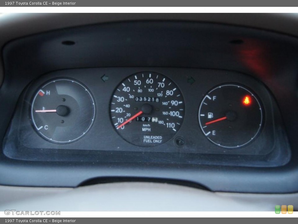Beige Interior Gauges for the 1997 Toyota Corolla CE #41802483