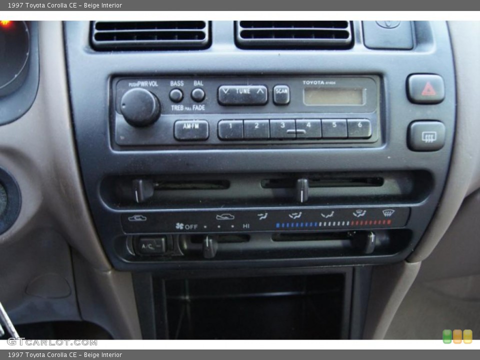 Beige Interior Controls for the 1997 Toyota Corolla CE #41802515