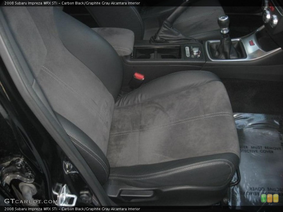 Carbon Black/Graphite Gray Alcantara Interior Photo for the 2008 Subaru Impreza WRX STi #41805419