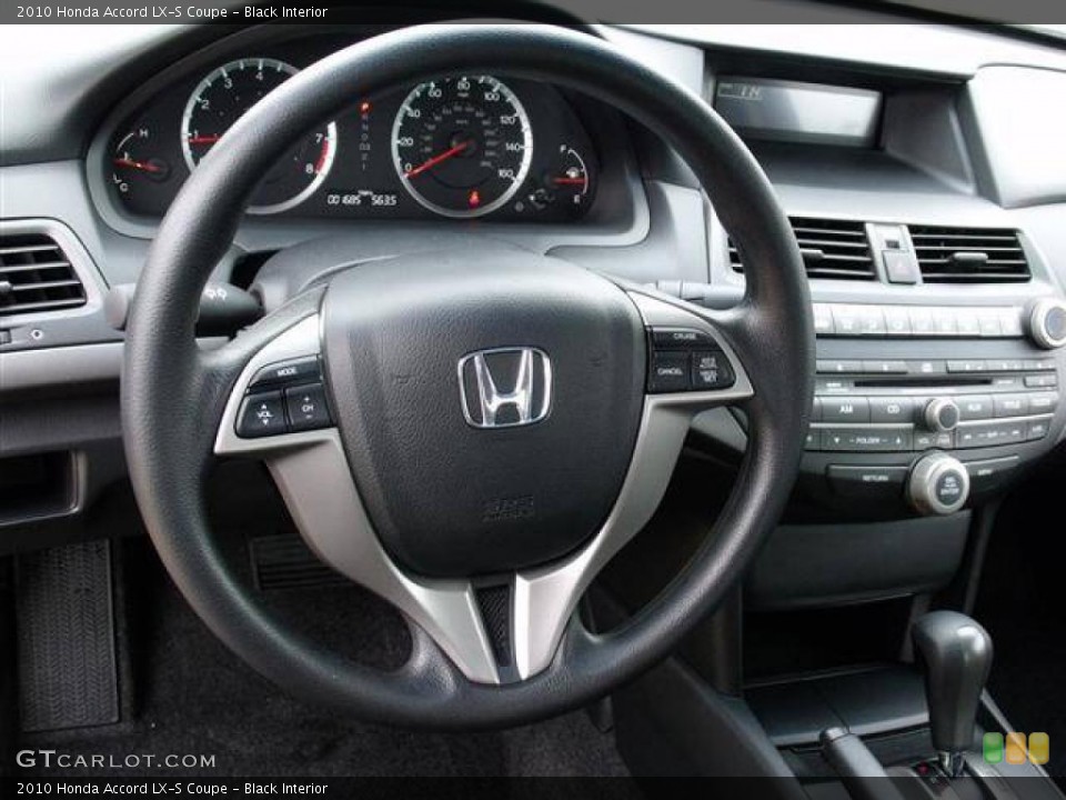Black Interior Steering Wheel for the 2010 Honda Accord LX-S Coupe #41806899
