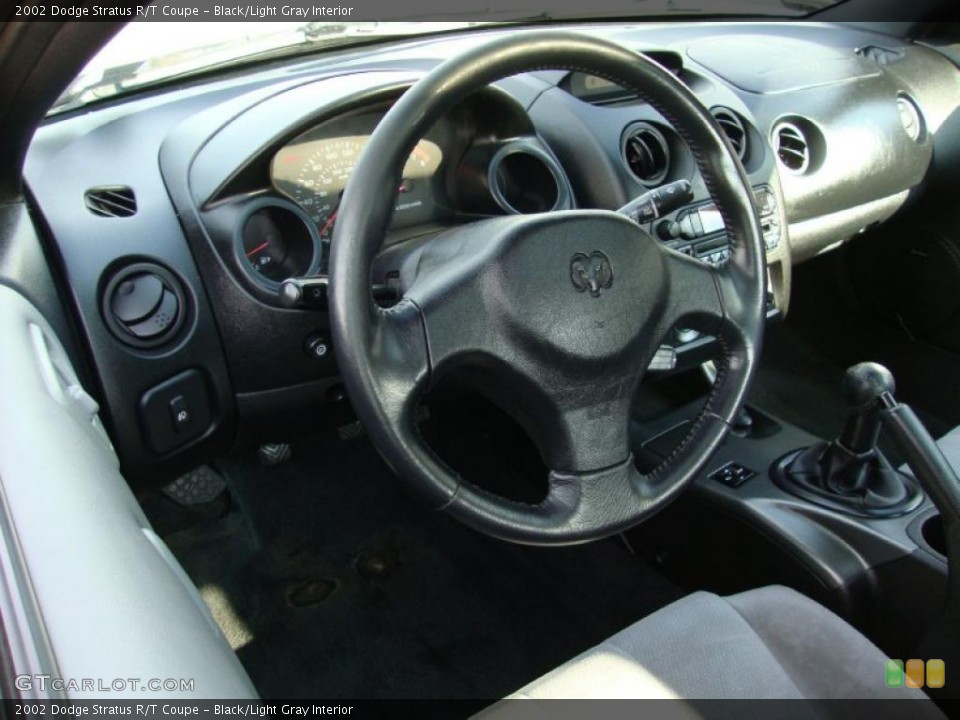 Black/Light Gray Interior Steering Wheel for the 2002 Dodge Stratus R/T Coupe #41812562