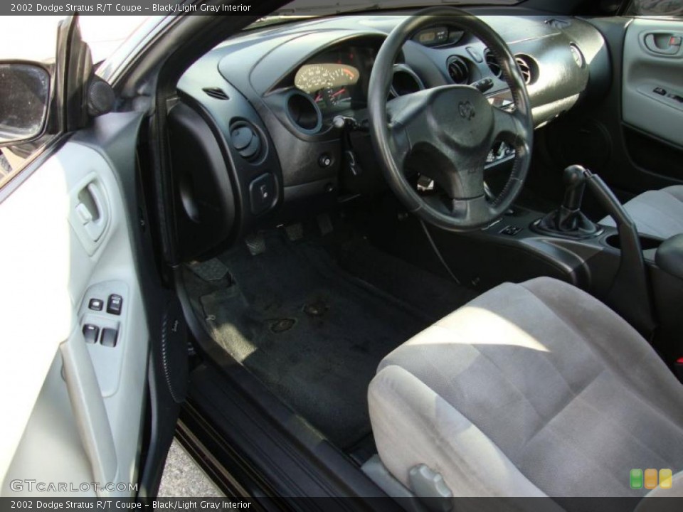 Black/Light Gray Interior Prime Interior for the 2002 Dodge Stratus R/T Coupe #41812580