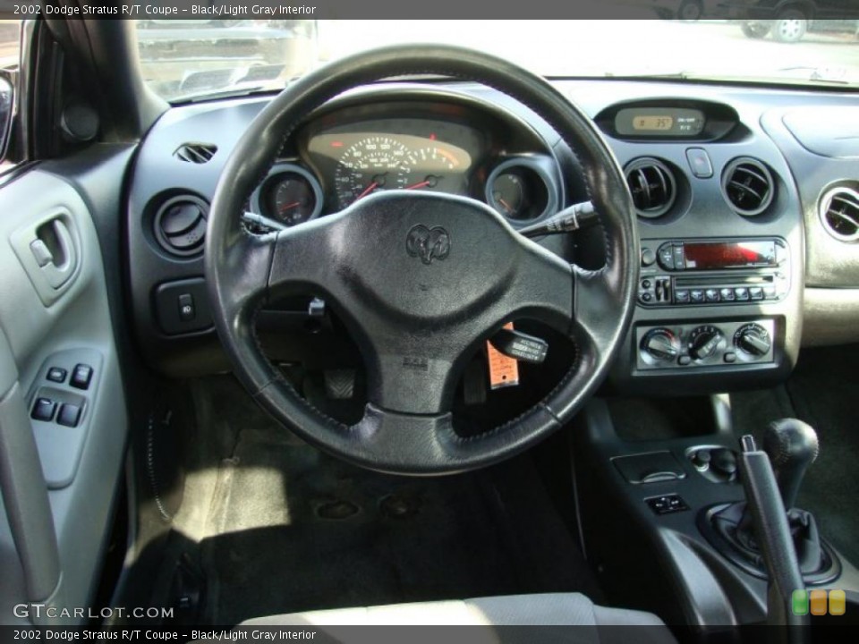 Black/Light Gray Interior Steering Wheel for the 2002 Dodge Stratus R/T Coupe #41812971