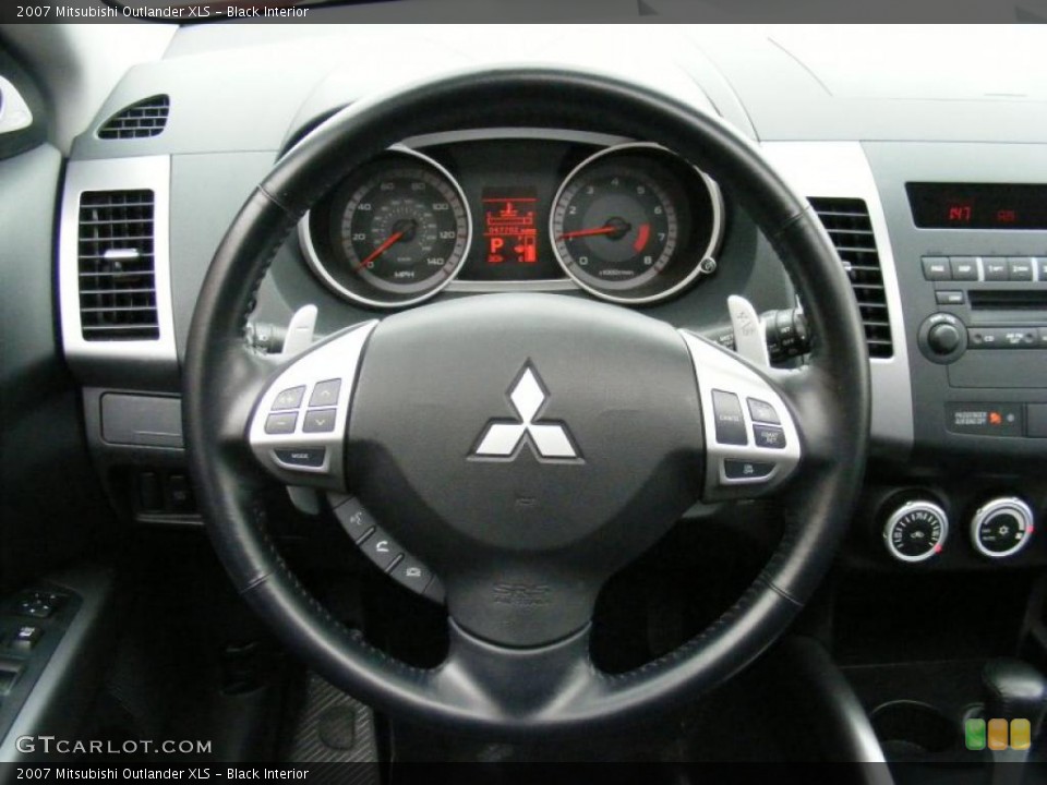 Black Interior Steering Wheel for the 2007 Mitsubishi Outlander XLS #41813939