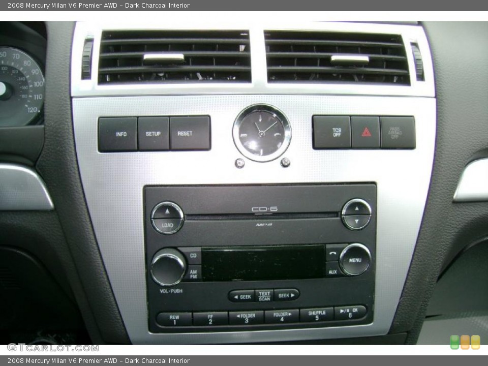 Dark Charcoal Interior Controls for the 2008 Mercury Milan V6 Premier AWD #41817039