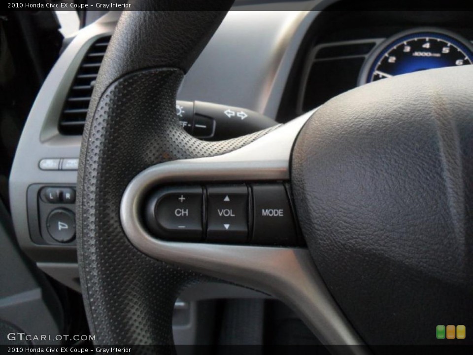 Gray Interior Controls for the 2010 Honda Civic EX Coupe #41818935