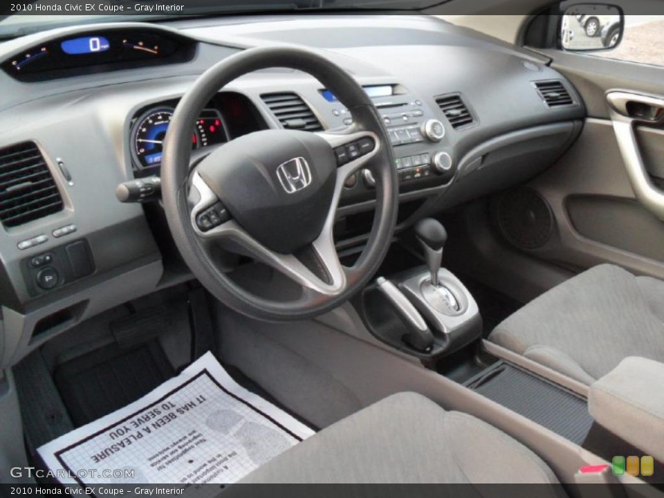 Gray Interior Prime Interior for the 2010 Honda Civic EX Coupe #41819099