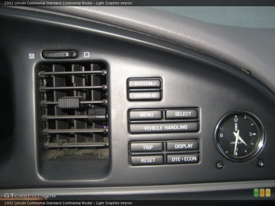 Light Graphite Interior Controls for the 2002 Lincoln Continental  #41819267