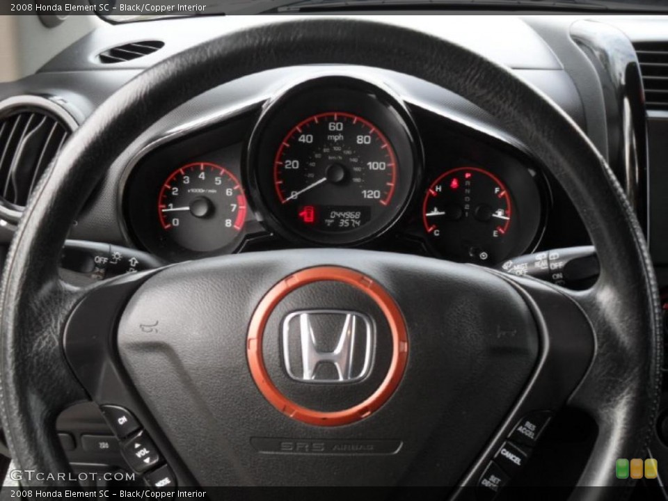 Black/Copper Interior Steering Wheel for the 2008 Honda Element SC #41821347
