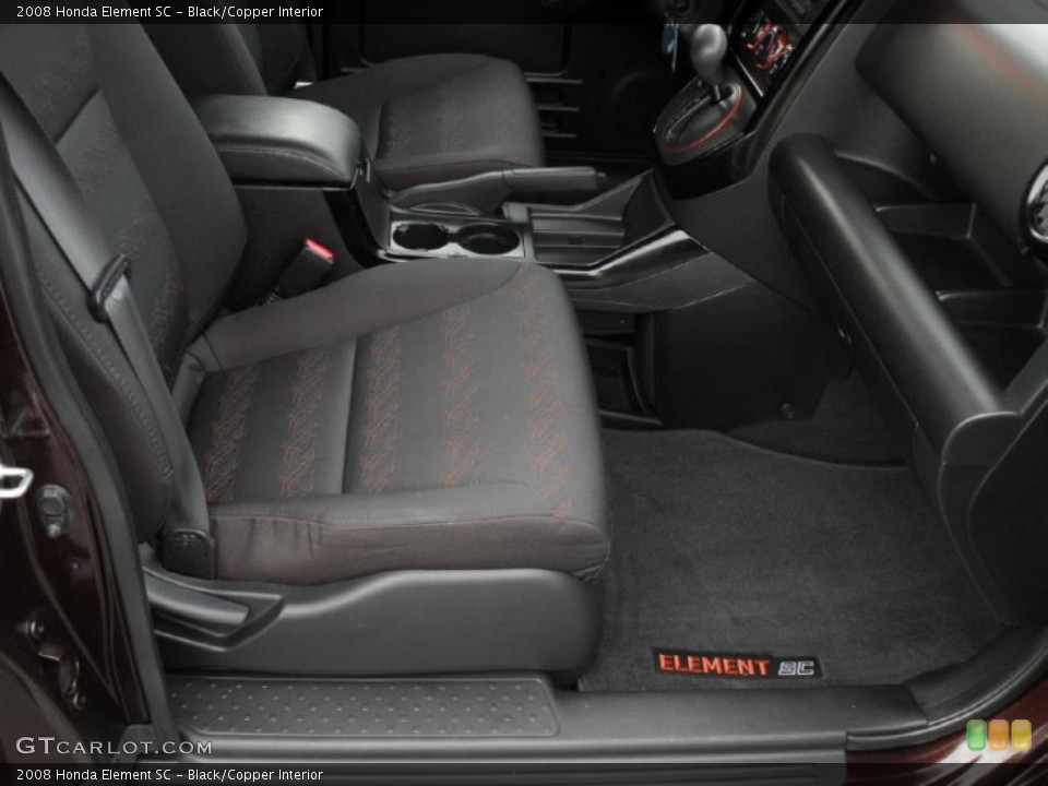 Black/Copper Interior Photo for the 2008 Honda Element SC #41821455
