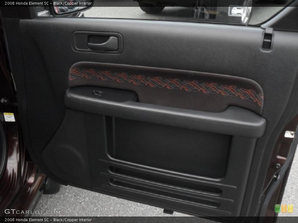 Black/Copper Interior Door Panel for the 2008 Honda Element SC #41821495