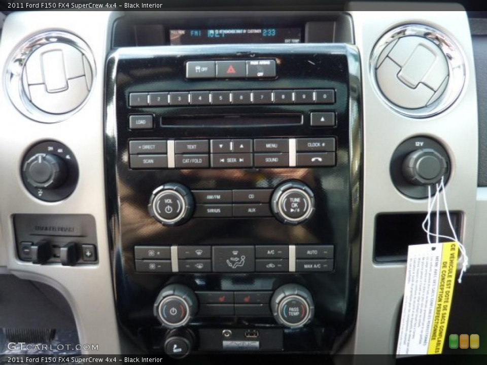 Black Interior Controls for the 2011 Ford F150 FX4 SuperCrew 4x4 #41822115