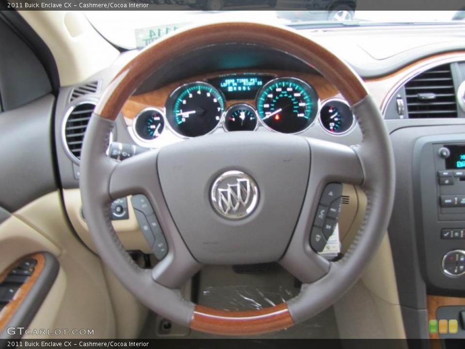 Cashmere/Cocoa Interior Steering Wheel for the 2011 Buick Enclave CX #41822755