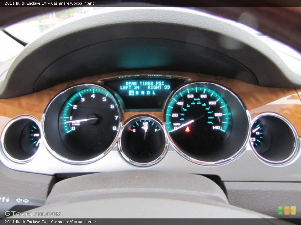 Cashmere/Cocoa Interior Gauges for the 2011 Buick Enclave CX #41822775