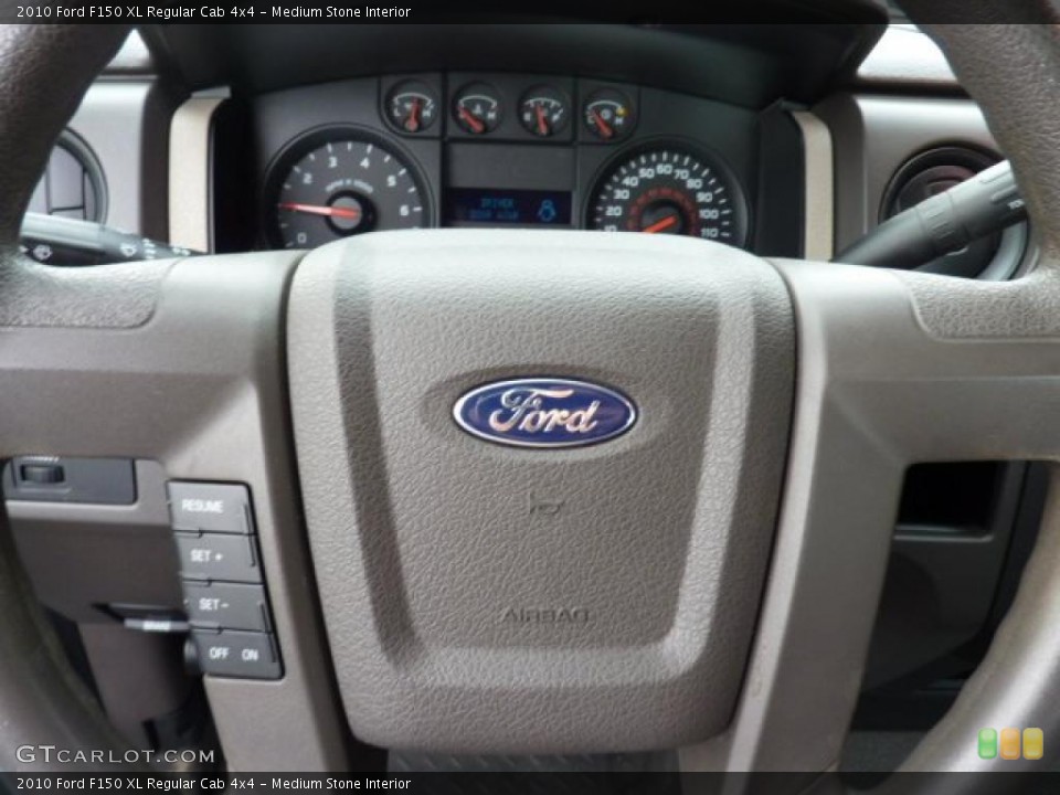 Medium Stone Interior Steering Wheel for the 2010 Ford F150 XL Regular Cab 4x4 #41823379