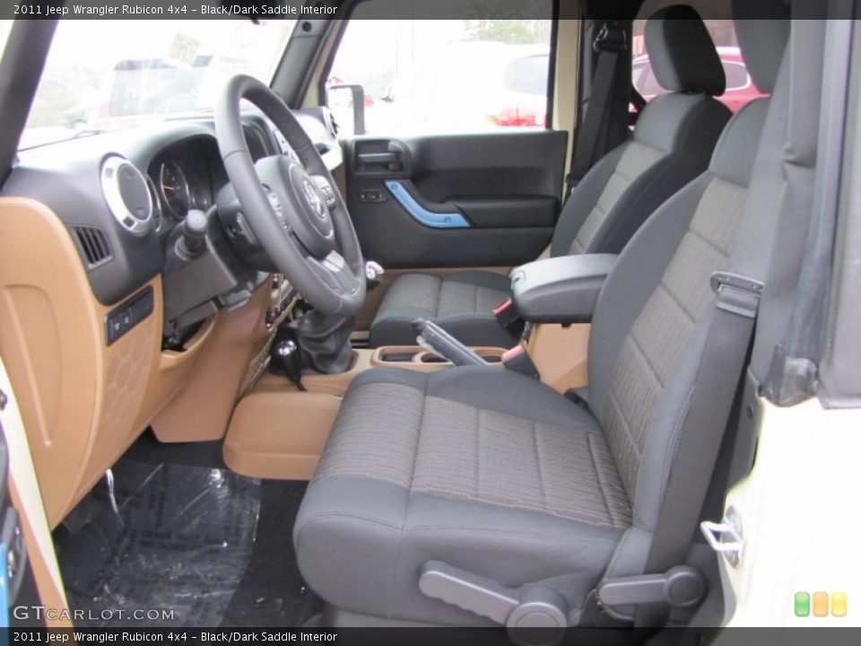 Black/Dark Saddle Interior Photo for the 2011 Jeep Wrangler Rubicon 4x4 #41824438