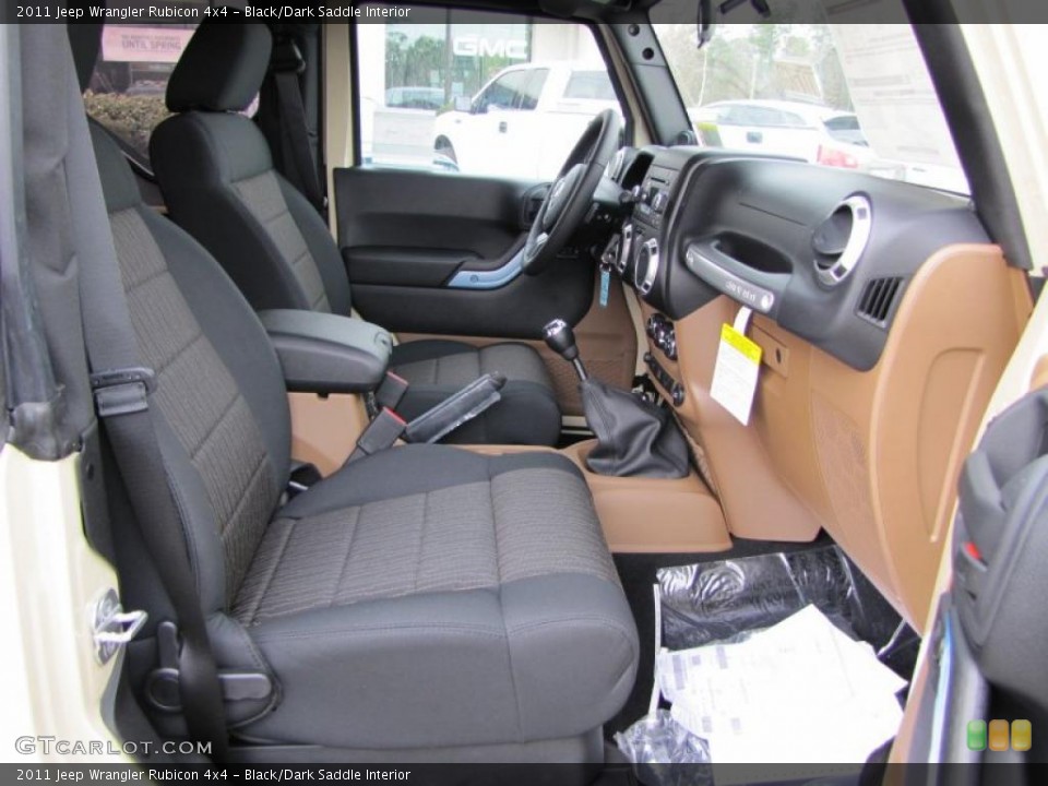 Black/Dark Saddle Interior Photo for the 2011 Jeep Wrangler Rubicon 4x4 #41824470