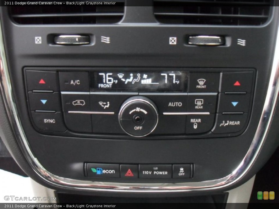 Black/Light Graystone Interior Controls for the 2011 Dodge Grand Caravan Crew #41831868