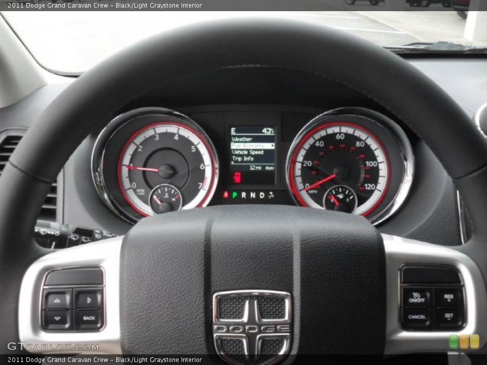 Black/Light Graystone Interior Gauges for the 2011 Dodge Grand Caravan Crew #41831904